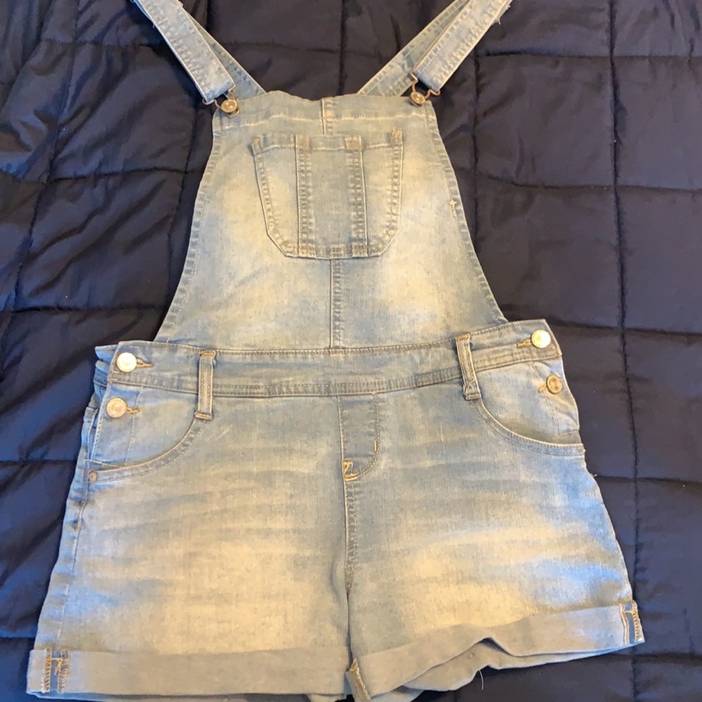 Wildflower denim overalls